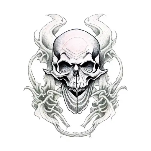 Grim Reaper With Rotting Skull Half Sleeve