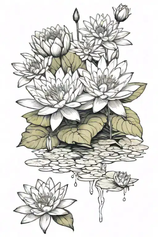 Water Lily And Cosmo Bouquet