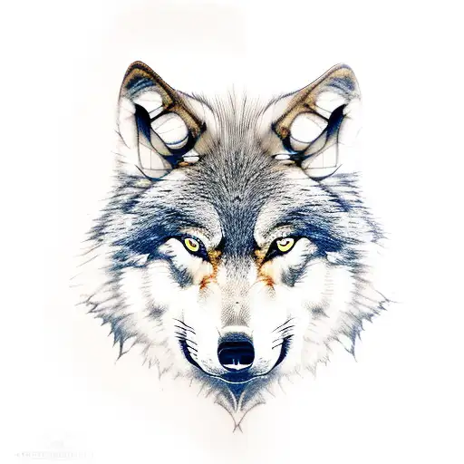 Wolf Reflection In A Puddle Seeing A Grown Wolf