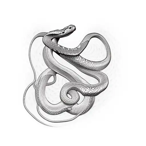 Snake Wrapped Around Electric Guitar