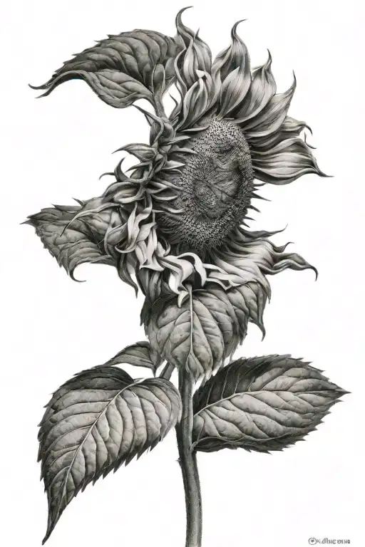 Realistic Single Sunflower