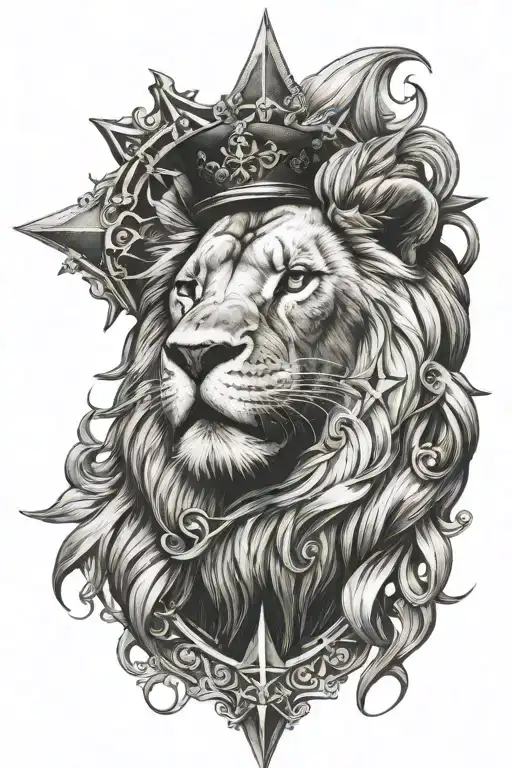 Lion With Maltese Cross