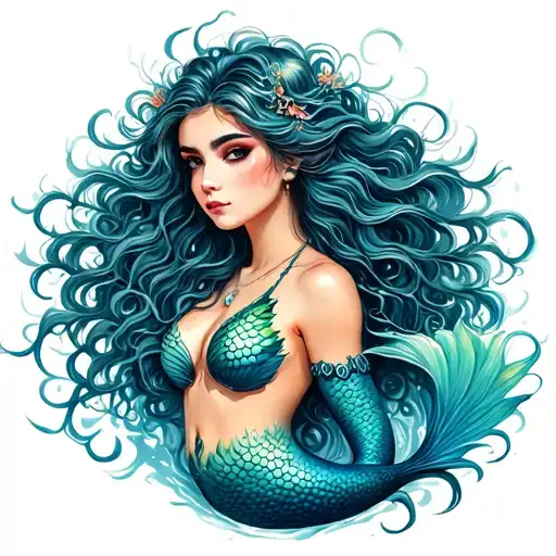 Mermaid With Hair