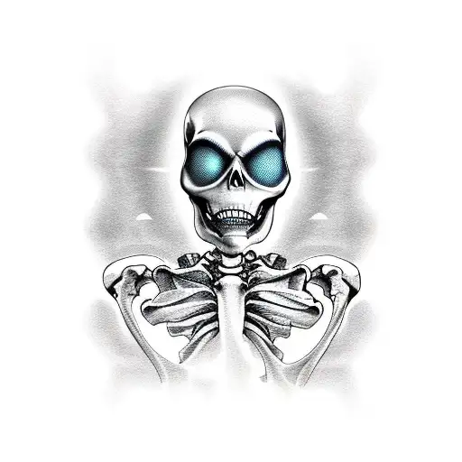 Alien Skeleton Side Profile