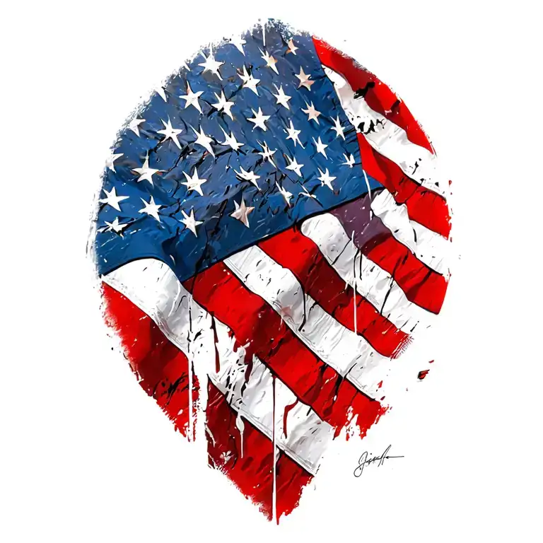 Distressed American Flag