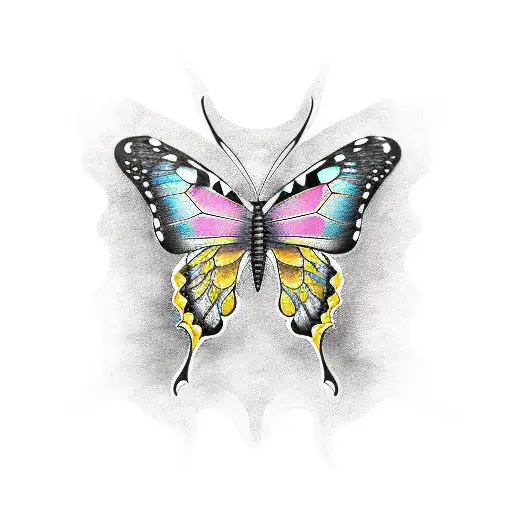 Semicolon Butterfly Broken Wing