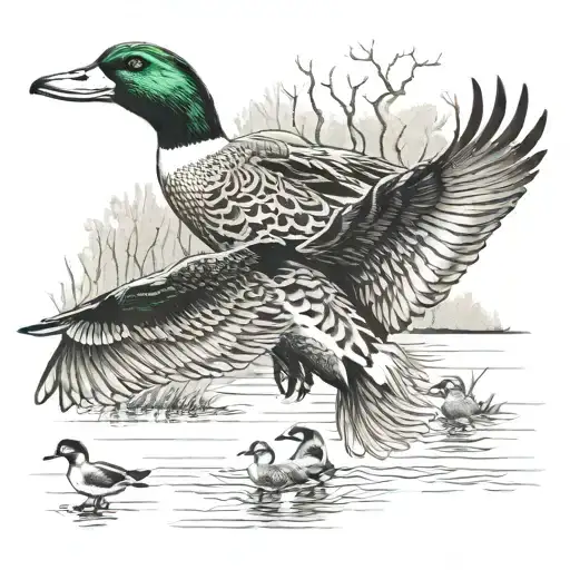 Baseball And Duck Hunting Scene