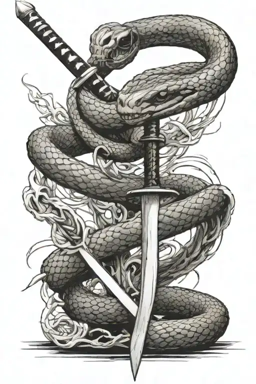 Snake And Katana Sword