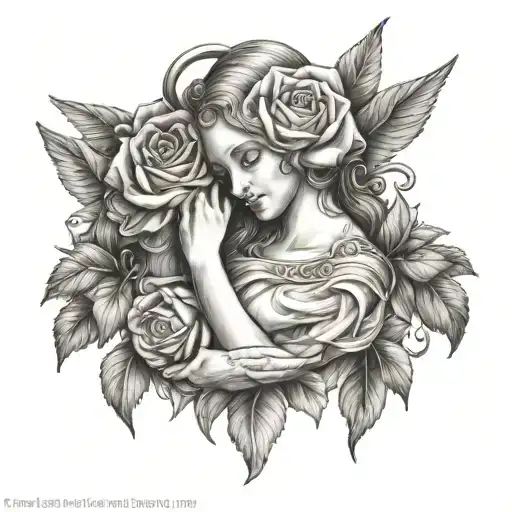 Angel Papyrus Roses In Arms