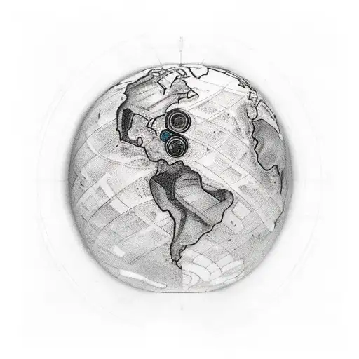 The Titan Atlas Struggling To Hold Up The World On Top Of A Leaking Hourglass