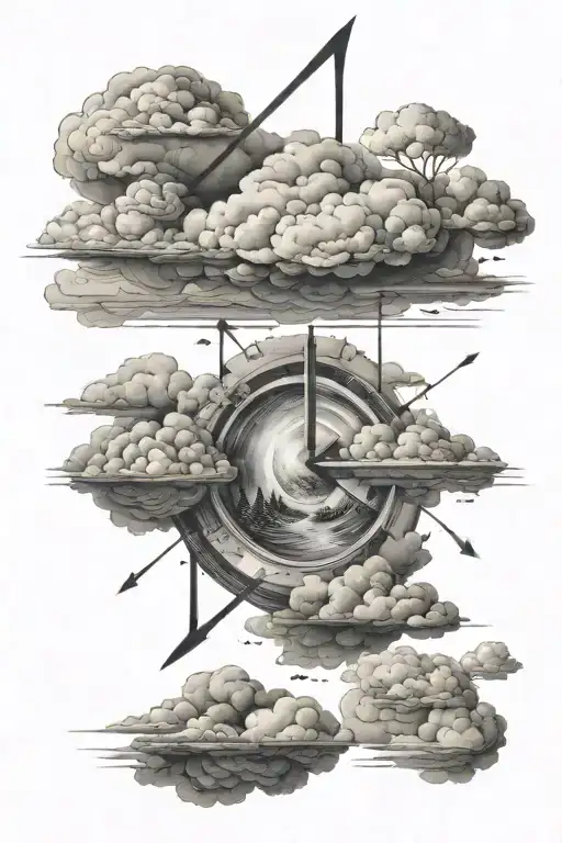 Single Arrow Clouds Surrounding