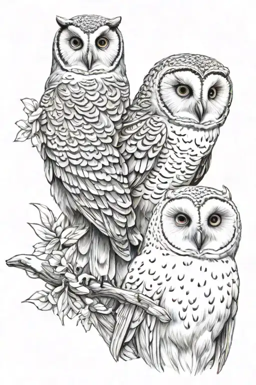 Athena And Snow Owl