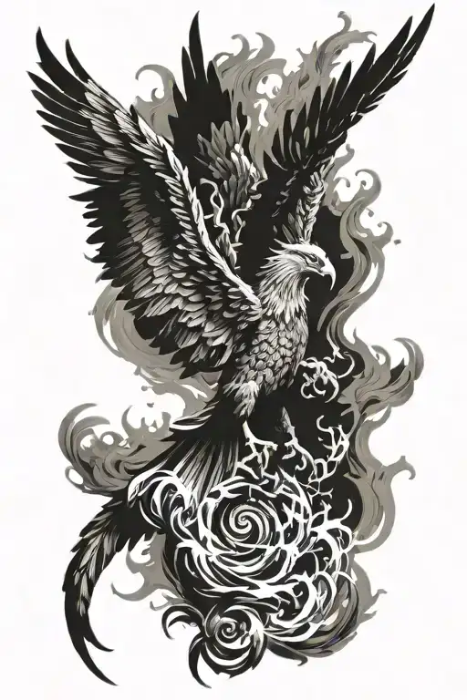 Pheonix Rising Phoenix Wings Spread