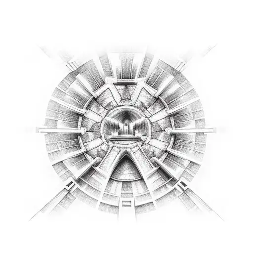 Heaven Gates Open With Stairs With God At The Top