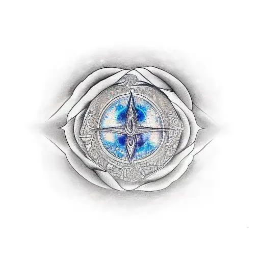 A Realistic Tattoo Of A Spiritual Symbol Incorporated Into A Design Of Your Wife And Daughters