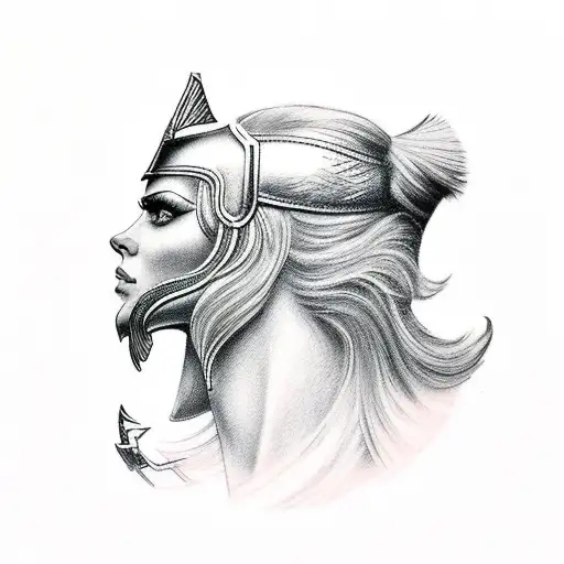 Valkyrie Norse Mythology Side Profile View