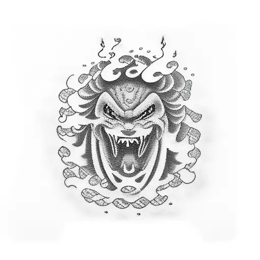 Japanese Traditional Tattoo With Word Monika