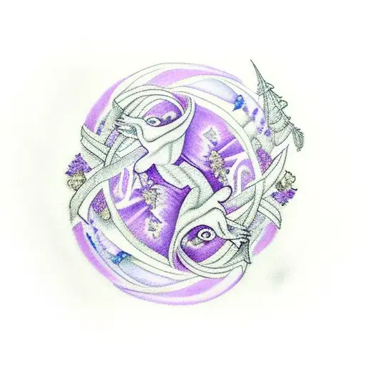 Lilac And Lavender Bundle With Capricorn Constellation