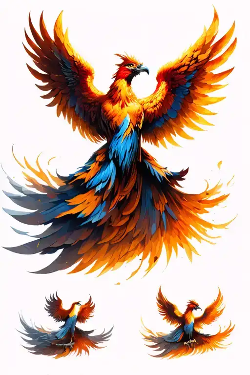 Phoenix Rising Phoenix Wings Spread