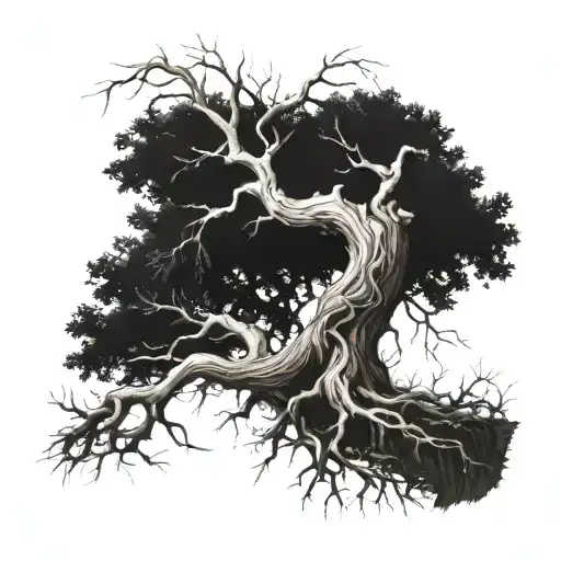 Dead Tree With Roots