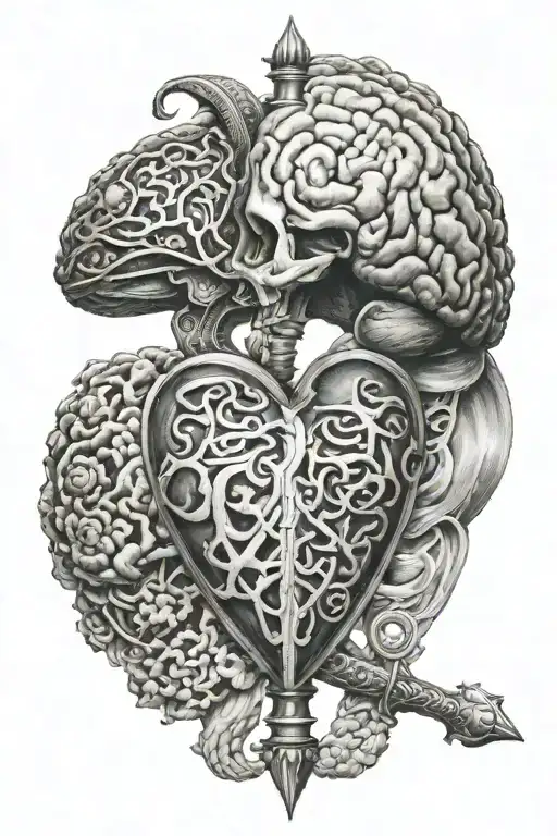 Sword Scales And Heart Brain And Heart