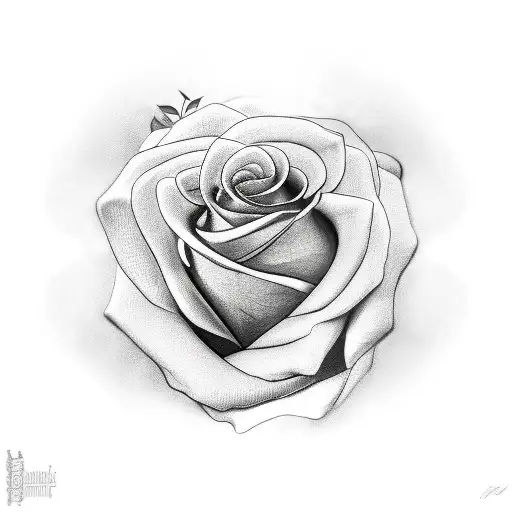 Hopeful Rose Bud With Hearts