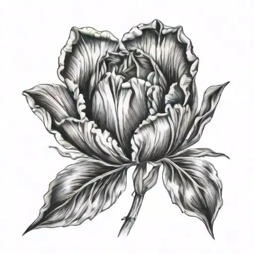 Love And Tulip Flower