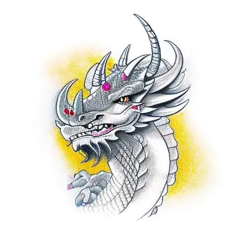 Dragon Next To A Bull Next To A Unicorn