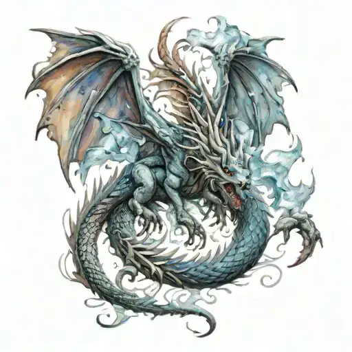 A Dragon With Wings Of Ice And Fire