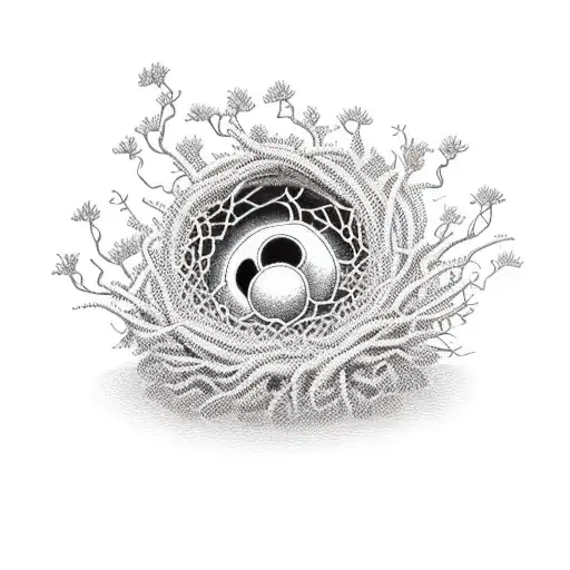 Bee's Nest In A Bonsai Tree