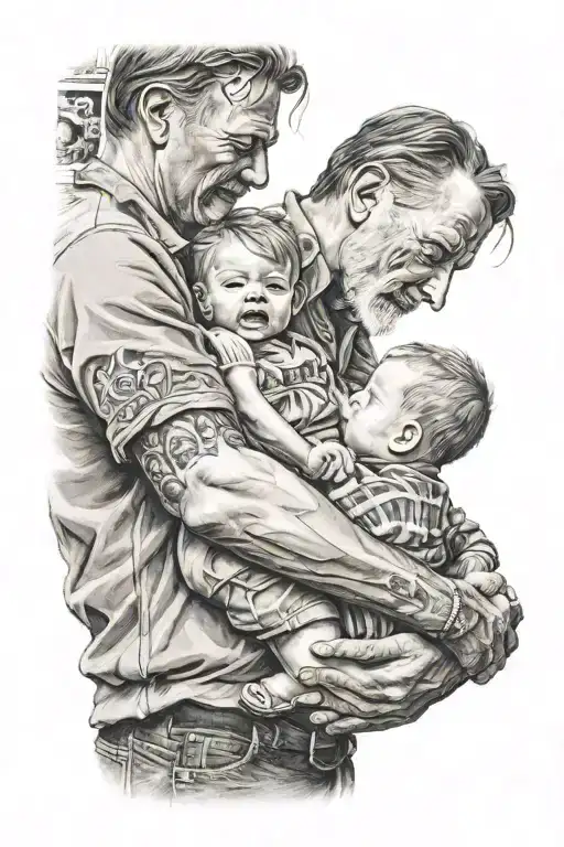 Father And Son Holding Hands