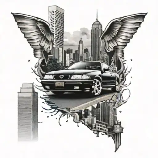 Car And City Skyline