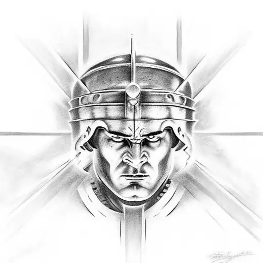 Spartan At The Bottom Of A Staircase To Heaven