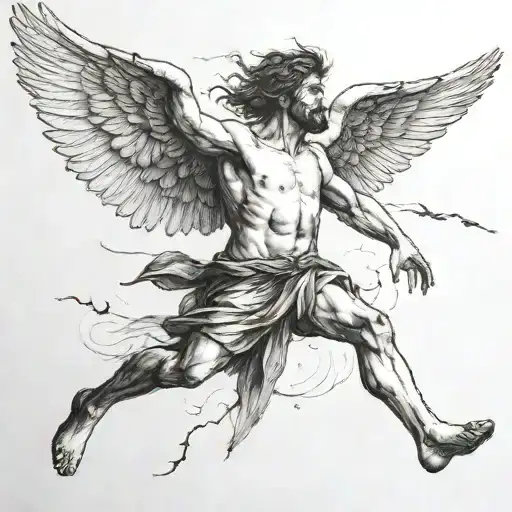 Fall Of Icarus Falling From Sky