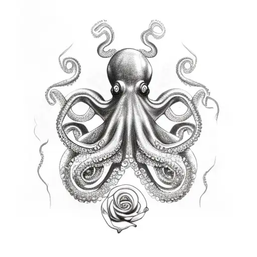 Octopus With A Rose