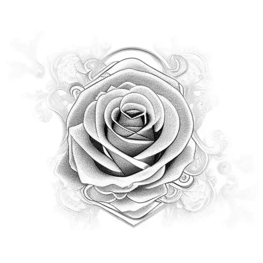 A Traditional Train With Intricate Rose Patterns On The Locomotive