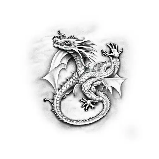 Dragon Wrapping Around A Forearm