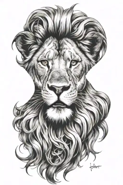 Femme Lion Face Morphing