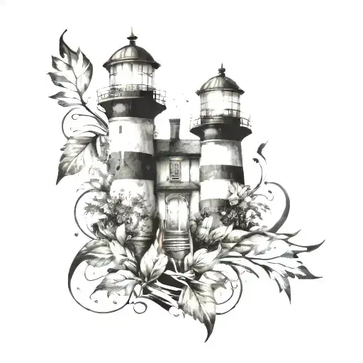 Lighthouse Fire & Leaves