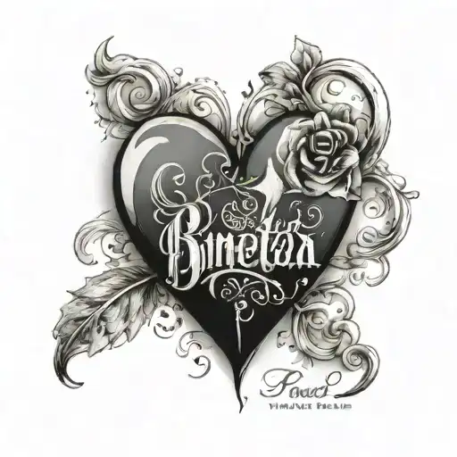 Bineeta Word On Heart Shape