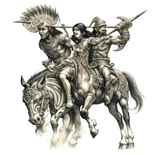 Sagittarius And Mayan Warrior