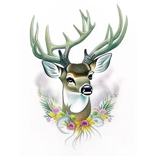 Deer With Fish Nature And Polish Culture