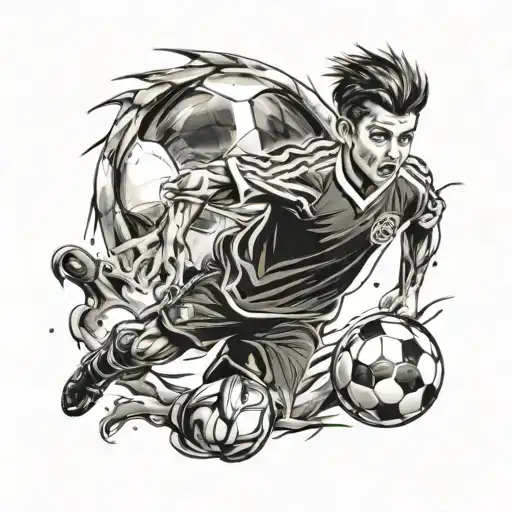 Boy Playing Soccer Time And Eye