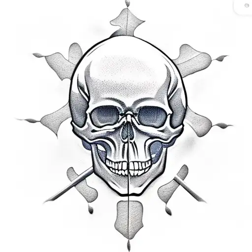 Skull And Crossbones Red Background