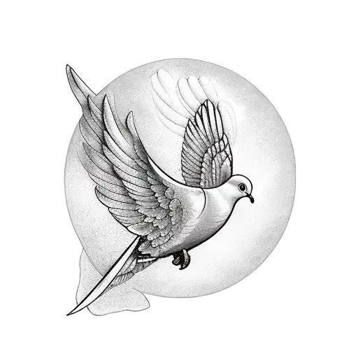A Dove Of Peace With Wings Made Of Words From Books