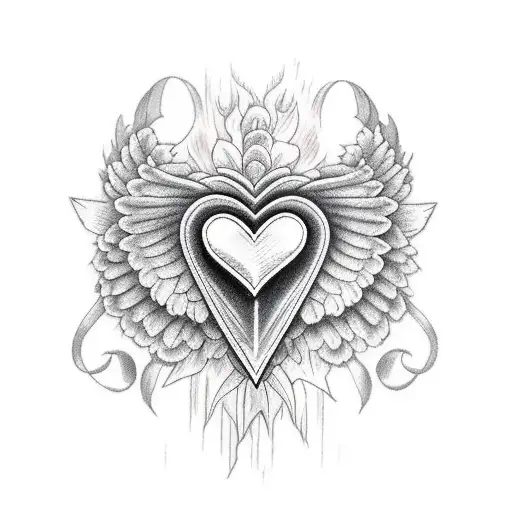 Half Heart One Angel Wing