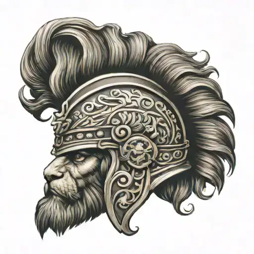 Hercules Greek Mythology Lion Helmet Adorned