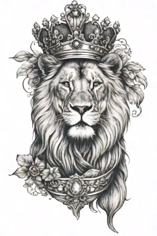 Lion Wearing A Crown