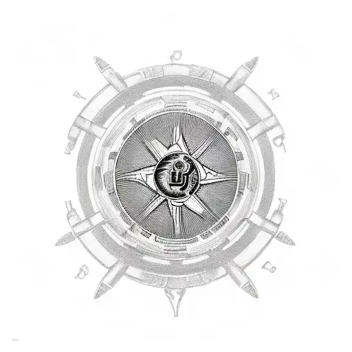 Motorcycle Wheel With A Sister Brother Symbol