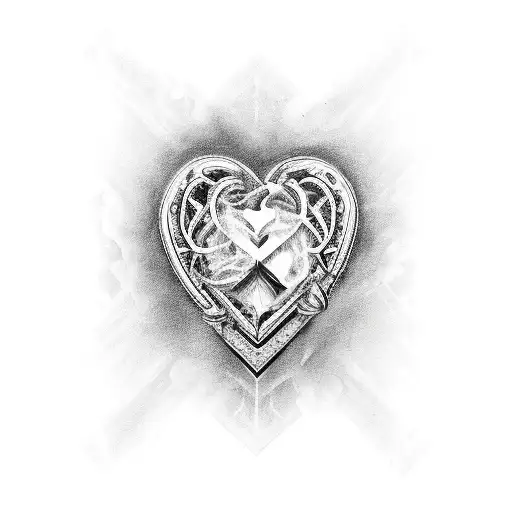 Broken Chain Masculine Hidden Heart Shape